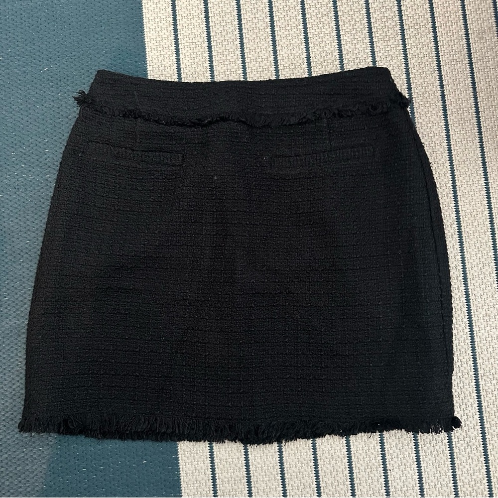 H&M Black Textured Pencil Skirt